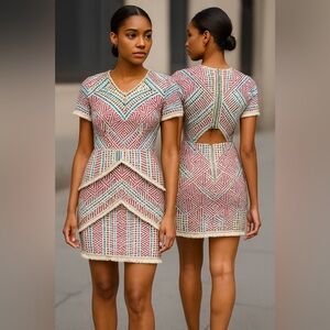 Adelyn Rae Anthropologie Woven Jaylene Lined Dress Multi Color. Sz XS. Like new.